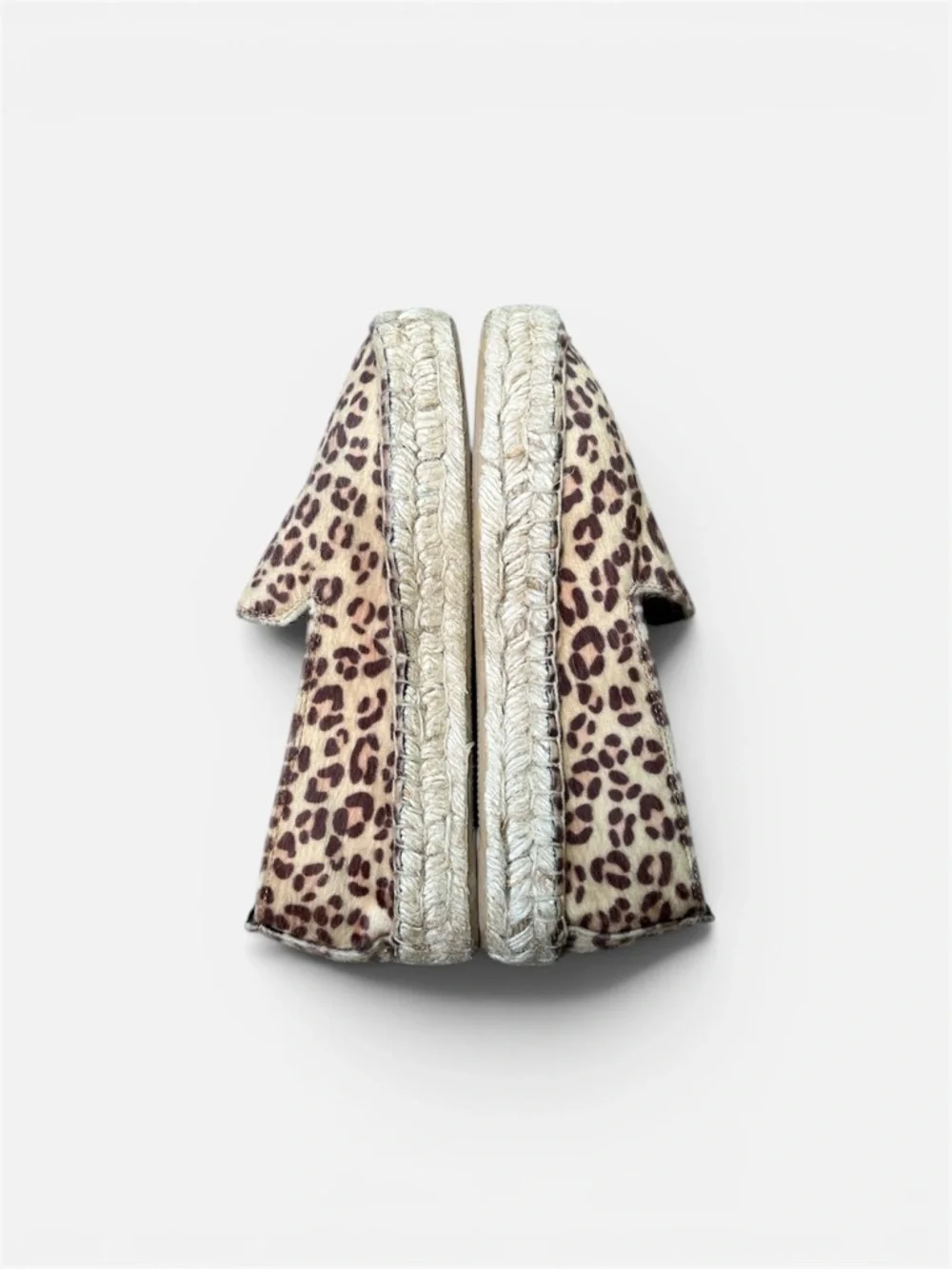 Billabong Faux Fur Leopard Print Espadrilles Size 7
